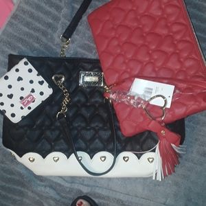 Betsey Johnson tote with wallet